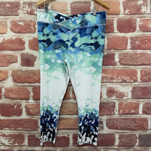 Fabletics Athletic Leggings Women's XL Multicolor Abstract Workout Gym Pants - Picture 7 of 9